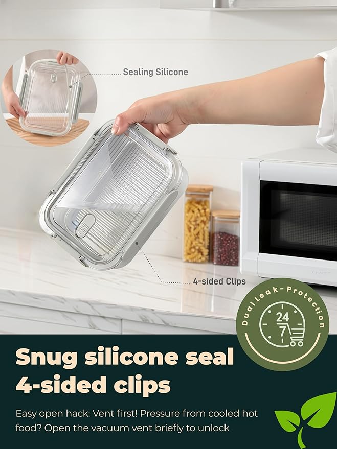 Stainless Steel Food Storage Containers with Leak-Proof Latching Lid, Reusable Bento Lunch Box for Snacks & Meal Prep, Oven/Dishwasher/Freezer Safe, Silver, Combo(22/44/82oz)