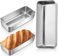 P&P CHEF Loaf Pans for Baking Bread, 12 x 5 Inch Large Stainless Steel Bread Loaf Pan Tins for Homemade Meatloaf Cake Brownies, Healthy & Sturdy, Oven & Dishwasher Safe, 3Pcs
