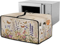Toaster Oven Cover Washable Small Kitchen Appliance Dust Cover with Pockets, for Air Fryer Toaster Ovens, Microwaves, M, 16.5 x 20.5 x 10 Inches, Retro Floral Butterfly Print