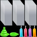 Jeyiour 1000 Pcs Ice Lolly Bags Disposable Ice Lolly Mold Bulk 3x10 Inches Plastic Candy Freeze Pop Bags with 2 Silicone Funnels Wrappers for Yogurt Sticks, Candy, Juice, Fruit Smoothies