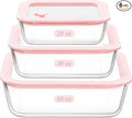 Urban Green Glass Food Container Set with Silicone Glass Lid, 3 Pack, Square Shape, Airtight, LeakProof, 100% Plastic Free, Meal Prep Food Storage Containers