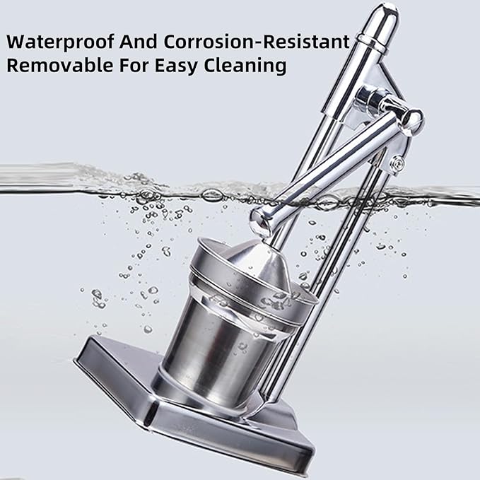 Cast Iron Juicer Hand Press, Manual Juicer Hand Press Cast Iron, Stainless Steel Countertop Juice Press for Oranges Lemons Limes, Easy to Clean, Bar and Kitchen