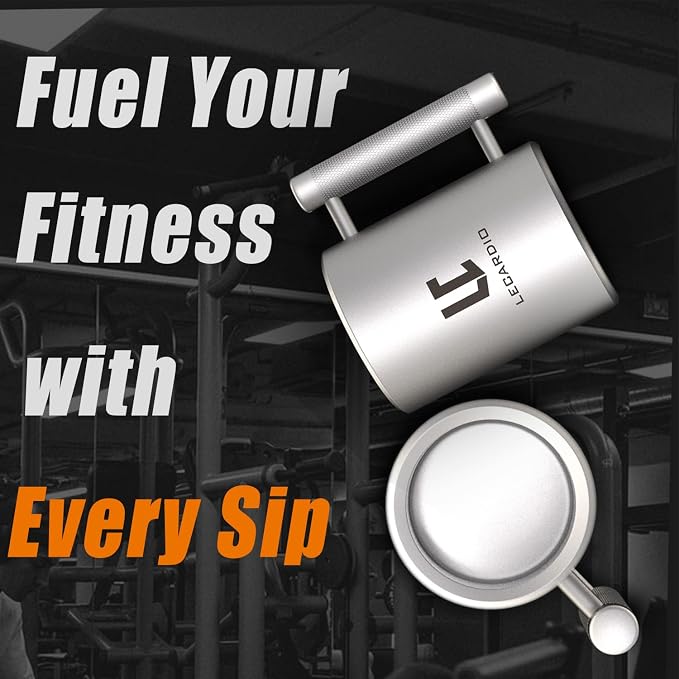 LECARDIO Weighted Heavy Mug 22LB 13 oz - Beer Cup | Fitness Water Cup | Durable Weightlifting Plate Design | Gym, Workout, and Beer Enthusiast Gift