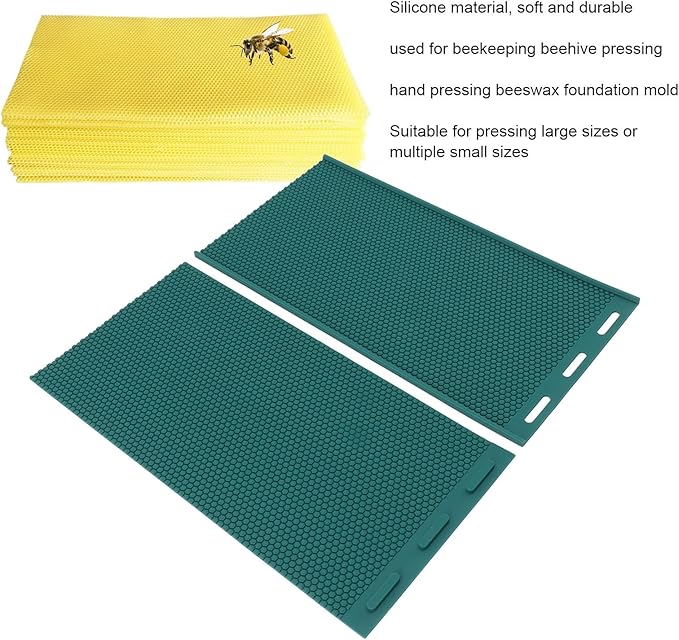 Silicone Beeswax, Flexible Beeswax Press Honeycomb Sheets Making, Reusable Beeswax Sheets Beekeeping Supplies, Beehive Sheet