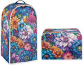 Bright Blossoms Kitchen Blender Cover Toaster Cover Boho Mandala Floral 2 Slice Washable Kitchen Accessories Small Appliance Protector Covers