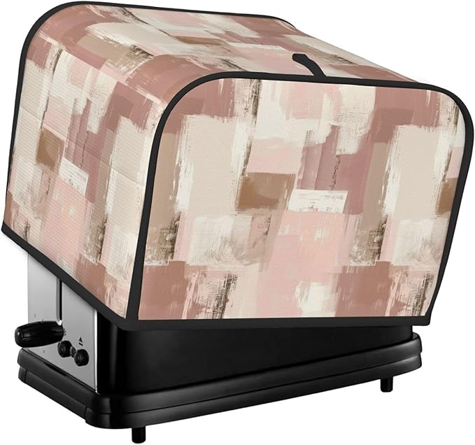 Toaster Cover 4 Slice Modern Art Dusty Pink Abstract Kitchen Small Appliance Covers with Pockets Dust and Fingerprint Protection