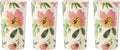 Oneida 24 Seven Melamine Collection, Dishwasher Safe Melamine Dinnerware and Drinkware, Floral Pattern, Tumbler Set, 16 oz, 4-Piece