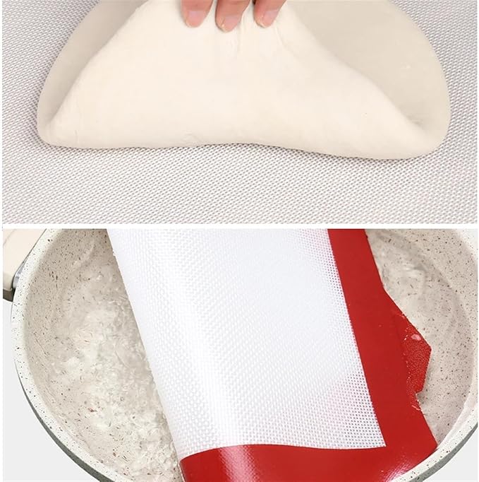 Silicone Baking Mat For Cookie Sheet - Non Stick Sheet Mat - Professional Grade Liner Sheets (Size : Red 29x26cm A)