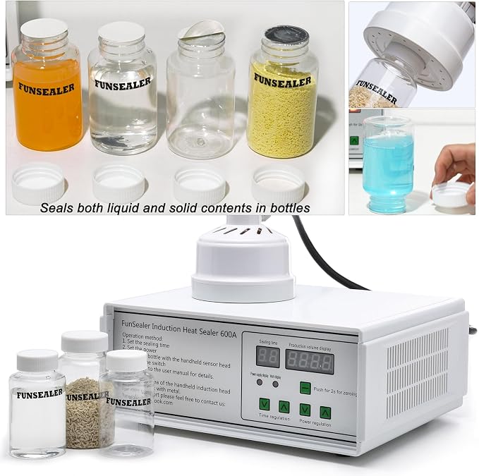 Induction Heat Sealer, Bottle Cap Sealing Machine For Plastic Glass Bottle Cap 110v