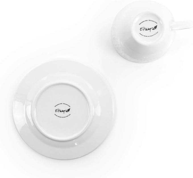 Elama Charlotte 6 Piece Mug Set in White (Pack of 2)