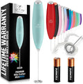 Zulay Kitchen Milk Frother Handheld Electric Whisk with AA Duracell Batteries – Durable Drink Mixer for Coffee, Lattes, Cappuccinos & More - Mint