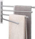 KES Swivel Towel Rack, Bathroom Swivel Towel Bar Swing Out Towel Holder 4-Arm Multiple Towel Rack 13.8 Inch Space Saving SUS 304 Stainless Steel Wall Mount Brushed Finish, A2102S4-2