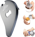 Uinxan Jar Bottle Can Opener for Seniors Arthritis Weak Hands-Easy Twist Off Small Caps (0.6"-2.7"), Pop Top & Pull Tab Seals,Patent Unique Portable Multifunction Gadget for Elderly/Women/Men(Black)