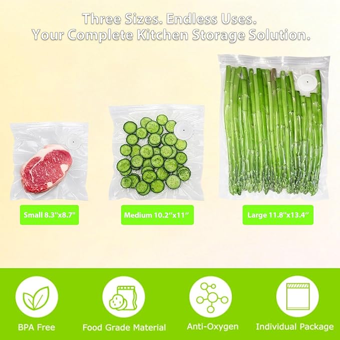 MOMODA Sous Vide Cooking Bags - Set of 10 | BPA-Free Reusable Vacuum Seal Bags (10 Small)