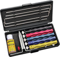 Lansky Deluxe Knife Sharpening System: 5-Stone Ceramic Knife Sharpener Kit with Honing Oil - LKCLX