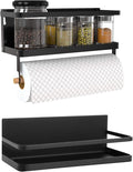 Magnetic Spice Rack Organizer Single Tier Refrigerator Spice Storage Shelf, Easy to Install The Side of The Refrigerator Can Hold spices