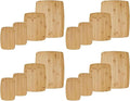 Farberware 4-Piece Bamboo Cutting Board Set - Reversible Boards for Chopping, Slicing, Charcuterie and Meal Prep - Kitchen Essential, Housewarming or Back-to-School Gift (Pack of 4)