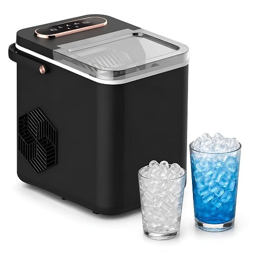 Countertop Ice Maker Machine, 26 lbs/Day Ice 1.4L Tank, 9 Ice Cubes in 6Min | Compact, quiet & energy-efficient with self-cleaning, viewing window, ice basket & scoop. Just fill, plug in & enjoy