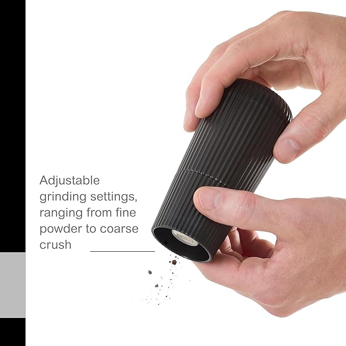 AdHoc Scape Salt & Pepper Mill Set - Salt & Pepper Grinders with Ultra-Sharp Grinding Mechanisms - Refillable Mills & Spice Shakers with Adjustable Grinding - Dark Green & Light Green