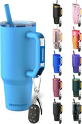 Thicc Buddy - 40 oz Stainless Steel Vacuum Insulated Tumbler with Lid and Straw for Water - Travel Mug Cupholder Friendly - Gifts for Women Men Him Her (Splash)
