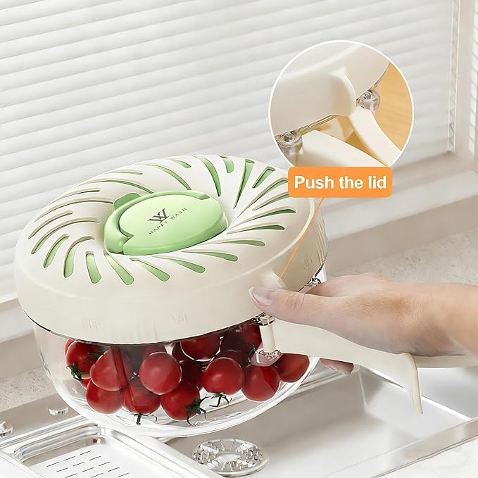 Fruit Storage Containers with Ice Tray - Strainers & Colanders 2-in-1 Fruit and Vegetable Wash,Collapsible Handle Fruit Washing Bowl with Strainer,Berry Keeper for Fridge,Kitchen,Picnic,Outdoor - 2pcs