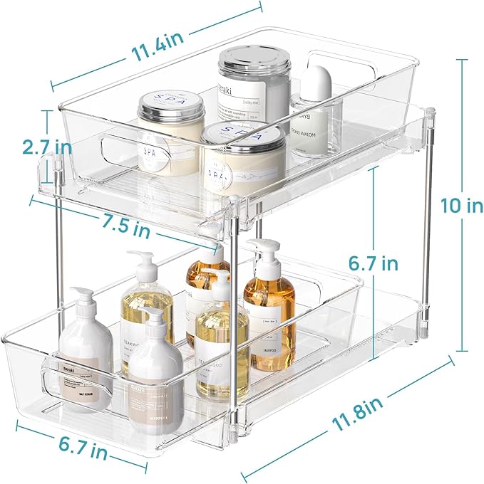 Vtopmart 6 Pack Bins and 4 Pack Under Sink Organizer