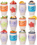FirstGift 12-Pack Cantaritos de Barro Mexicanos – 12 oz Handmade Clay Cups for Margaritas, Taco Tuesday, Mexican Fiesta (Dishwasher & Microwave Safe)