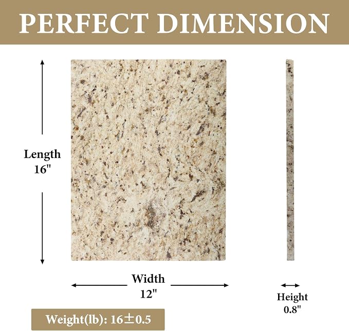 Koville Marble Cutting Board for Kitchen, 16x12 Inches Large Marble Slab Cheese Board, Rectangular Serving Board for Baking Charcuterie Pastry, Natural Stone Board for Countertop (Ornamental)