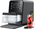 ecozy Nugget Ice Maker Countertop, Intuitive EcoScreen, 40lbs/24H Chewable Pebble Ice, 3lb Pull-Out Basket, Self-Cleaning, One-Touch Timer – Perfect for Home, Drinks & Cocktails