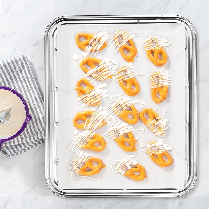 25 Pack Disposable Foil Oven Liners, 18.5 x 15.5 Inch Aluminum Foil Liners for Electric Oven & Gas Oven, Oven Drip Pan Tray for Baking, Roasting, Grilling & Cooking