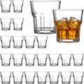 24-Pack 8oz Old Fashioned Glasses Set, Bulk Rock Glasses, Stackable Whiskey Tumbler for Bar Espresso Tasting, Drinking Glasses for Bourbon,Juice,Water,Cortado