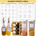 136 Printed Indian Gujarati Bilingual Plus 40 Blank Kitchen Pantry Labels, Minimalist, Waterproof, Dishwasher-Safe, Easy to Remove and Re-Stick