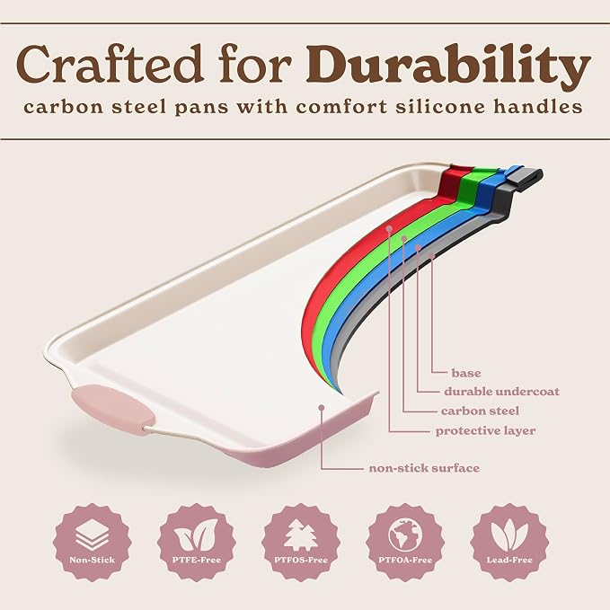 Country Kitchen Nonstick Stackable Bakeware Set - Durable, Easy Release Baking Set- 22 Pc. Includes Silicone Muffin Cups