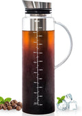 Aquach 68oz Cold Brew Coffee Maker, Extra Tall Glass Pitcher for Iced Tea | Dishwasher Safe, Borosilicate Glass, Up to 2 Weeks Fresh Aroma, 304 Stainless Filter, Office & Home