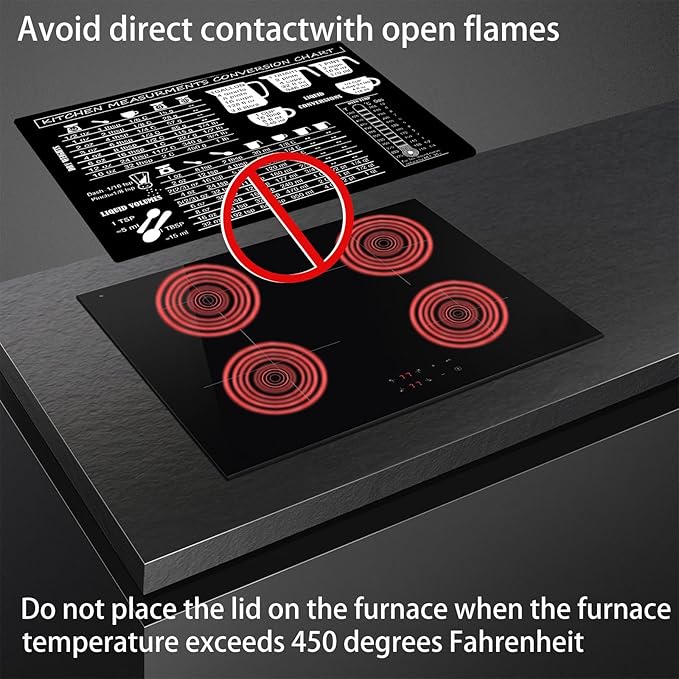 Stove Cover Stove Covers For Electric Stoves Foldable Multipurposeglass Top Protector Thick Natural Rubber Anti-Slip Coating Expands Usable Space (27.9inx20in) (measure33)