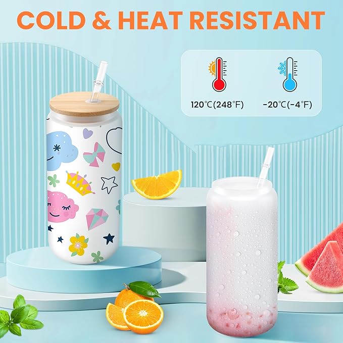 AKEYDIY Professional Tumbler Sublimation Crafting Bundle: Auto Press Machine + 6-Pack 12OZ Glass Tumblers + Silicone Cup Cradle Kit