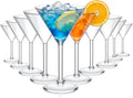 10 Pack Acrylic Martini Glasses Bulk 9.5oz Large Reusable Clear Cocktail Glasses Unbreakable Acrylic Plastic Cup Drinkware Summer Pool Party, Outdoors, Camping, and Backyard Bar Supplies