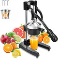 Cast Iron Manual Citrus Juicer, Heavy Duty Hand Press Juicer for Orange, Lemon and Pomegranate, Orange Juicer for Countertop, Commercial Grade for Home Kitchen and Bar, Easy to Use and Clean