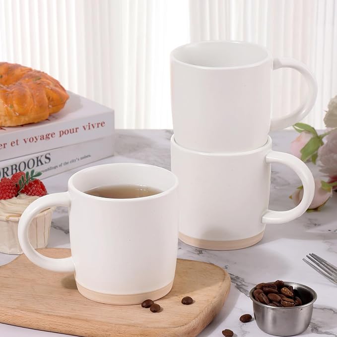 Coffee Mugs Set of 6, 14 oz Coffee Cups Ceramic, Ceramic Cup Set with Handle and Speckled Patterns for Coffee, Tea, Cocoa, Milk, Microwave & Dishwasher Safe