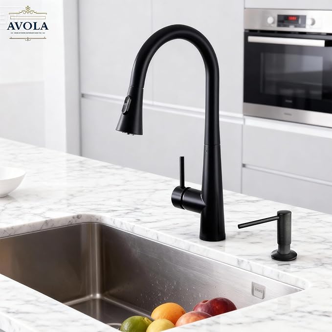 Avola Bronze Deck Mounted Lotion or Soap Dispenser for Kitchen Sink, Brass Pump Liquid Lotion Countertop Kitchen Sink Soap Dispensers with 47" Extension Tube Kit&17 OZ PET Bottle,Oil Rubber Bronze