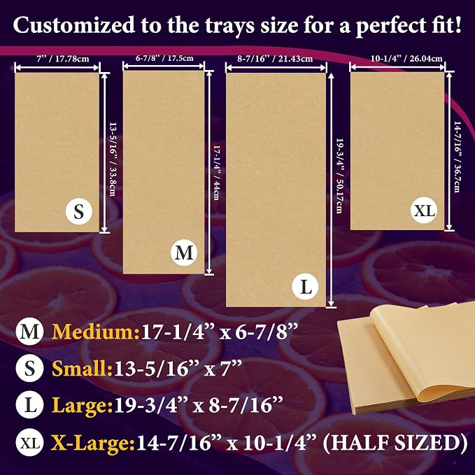 500 Packs Parchment Paper Sheets for Harvest Right Freeze Dryer - Harvest Right Freeze Dryer Accessories for Medium Trays, Parchment Sheets, Freeze Dryer Tray Mats for Harvest Right(17" x 6.8")