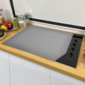 Cook's Aid Stove Top Cover for Electric Stove - Silicone Stove Mat for Glass Top Stove, Glass Cooktop Protector, Dish Mat Drying Kitchen Mat (Grey, 20x28 Inch)