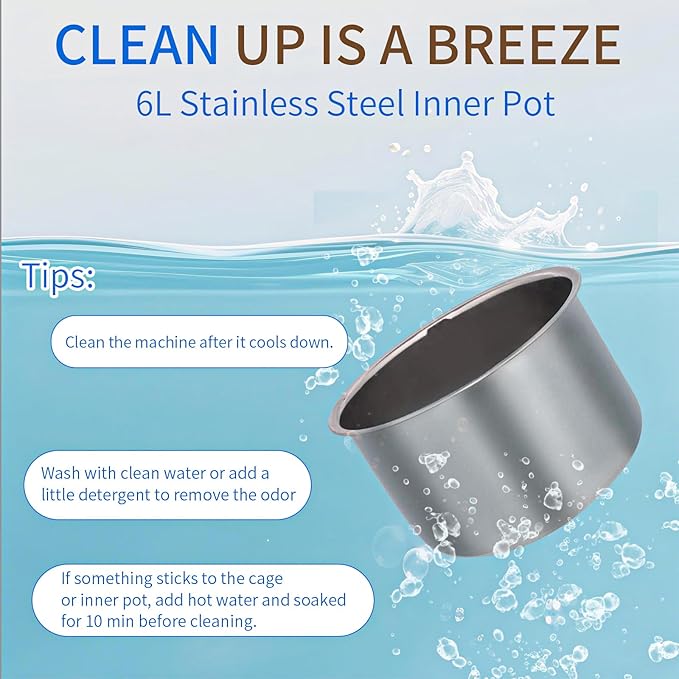 6L Black Garlic Fermenter,Yogurt Maker with Adjustable Temperature & Time Control,Garlics Maker Multi, Clove Garlic Cooker, Kimchi machine,Sweet Rice Wine Maker Full Automatic,Natto Maker