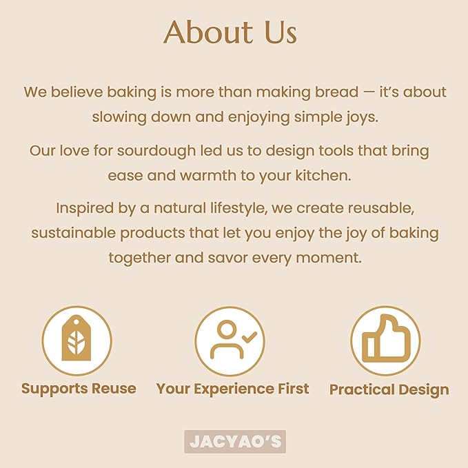 JACYAO'S Beeswax Bread Bags for Sourdough (2 Pack), Sourdough Bread Bags with Removable Beeswax Lining, Cute Cleaning Sponge and Friendly Guide for Beginner, Food Storage Container for Sourdough