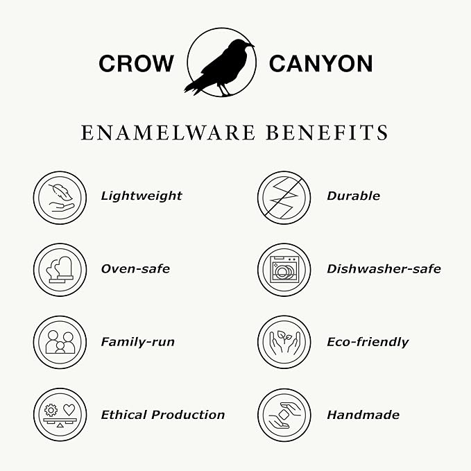 Crow Canyon Home Enamelware Mug, 12 ounce, Vintage White/Blue (Single)