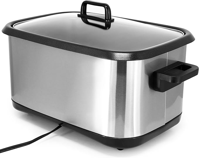 MegaChef Deluxe 8 Quart 12-in-1 Programmable Multi Cooker with Sous Vide and Multi-Functions, Digital Display, Adjustable Temperature & Time, Removable Pot, Tempered Glass Lid