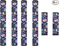6 PCS Refrigerator Door Handle Covers Kitchen Electrical Appliances Handle Protector Easy Installation Keep Off Stains Dust Fingerprint Smudges, Hippie Flower Lotus Blue
