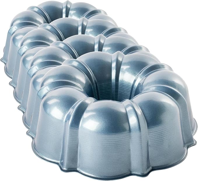Nordic Ware Formed Bundt, 6 Cup, Twilight Blue (Pack of 4)