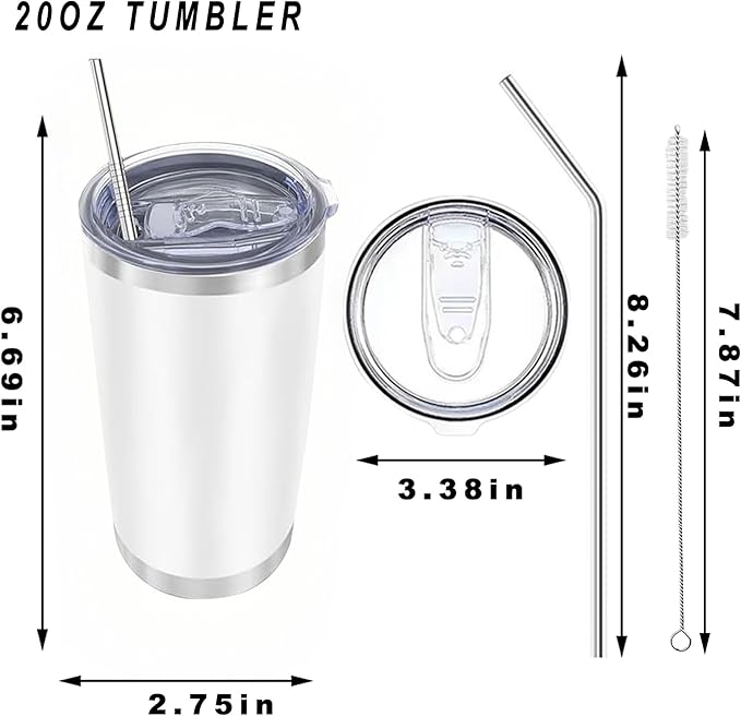 20oz insulted tumblers stainless steel cup Tumbler Bulk with push Lid, and metal straw powder coated coffee cup for cold and hot drinking (48, Modern MIX color)