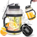 Portable Blender Personal Juicer for Shakes and Smoothies, 64 Oz On-The-Go Small Blender, Single Serve Blenders, Smoothie Maker with Type-C Rechargeable, Cordless (Black)